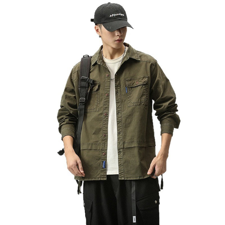 Herren lässige Utility-Jacke mit praktischen Taschen Echoarchiv