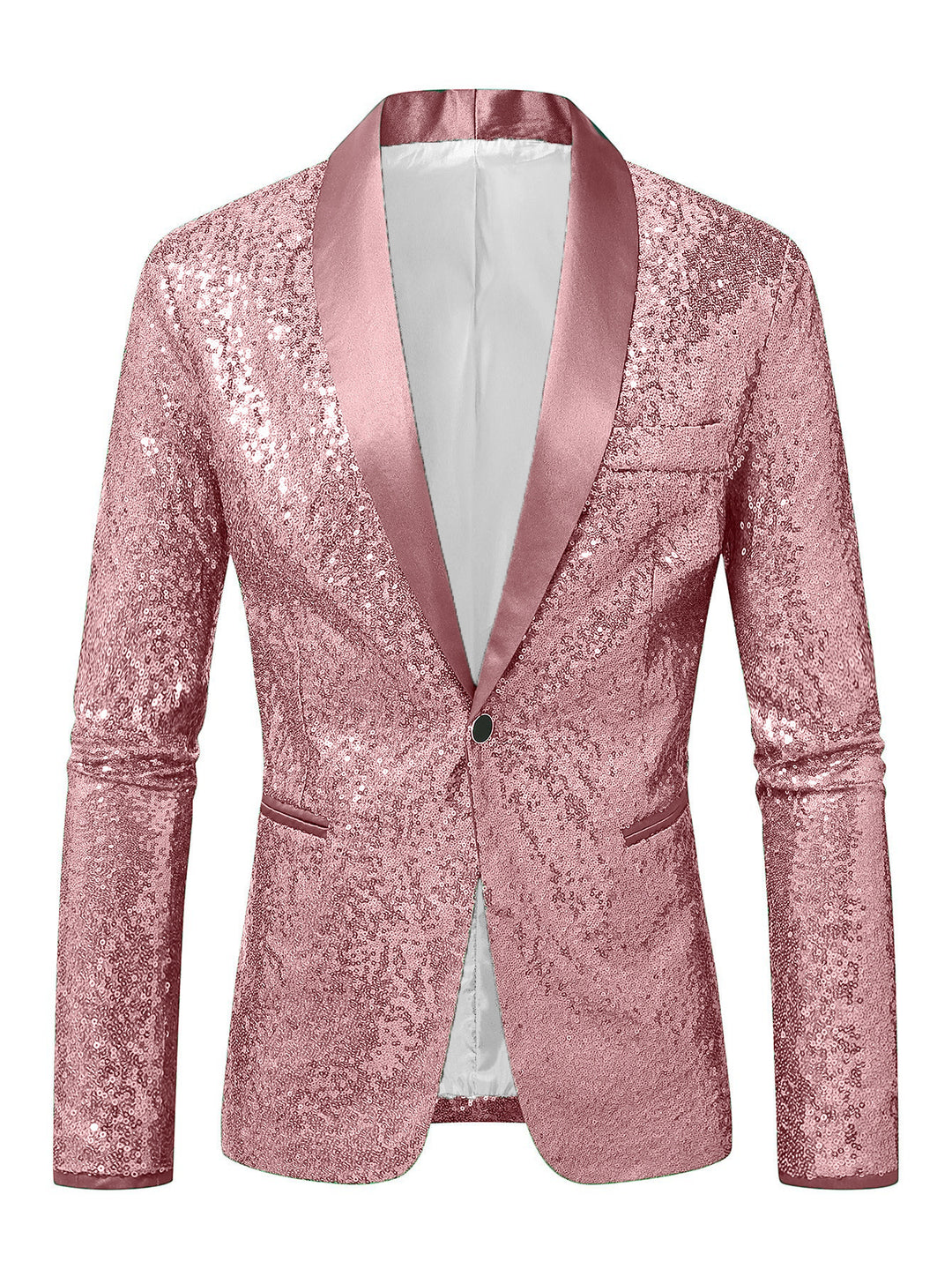 Herren Funkelnder Paillettenblazer mit modernem Schnitt Echoarchiv