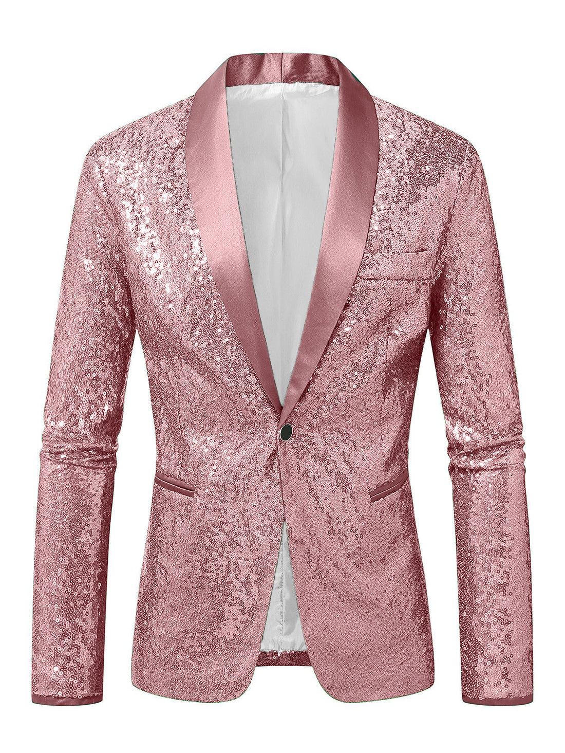 Herren Funkelnder Paillettenblazer mit modernem Schnitt – Tianoro
