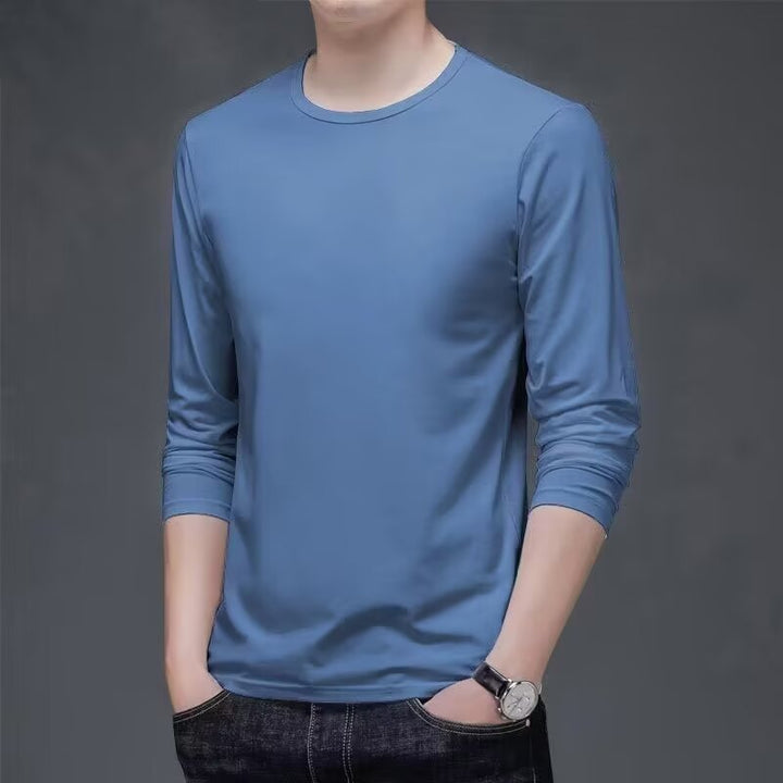 Herren Langarmshirt mit eleganter Textur Echoarchiv
