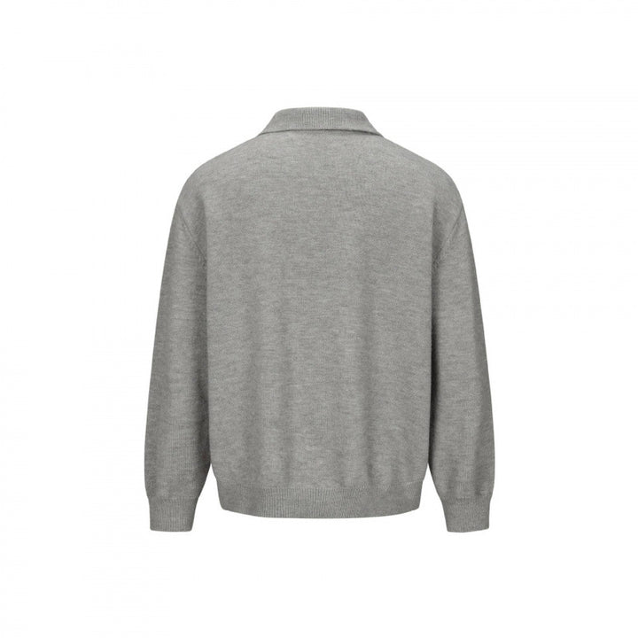 Herren Strick-Hemdjacke mit Hemdkragen, durchgehender Knopfleiste und gerippten Bündchen Echo Archiv