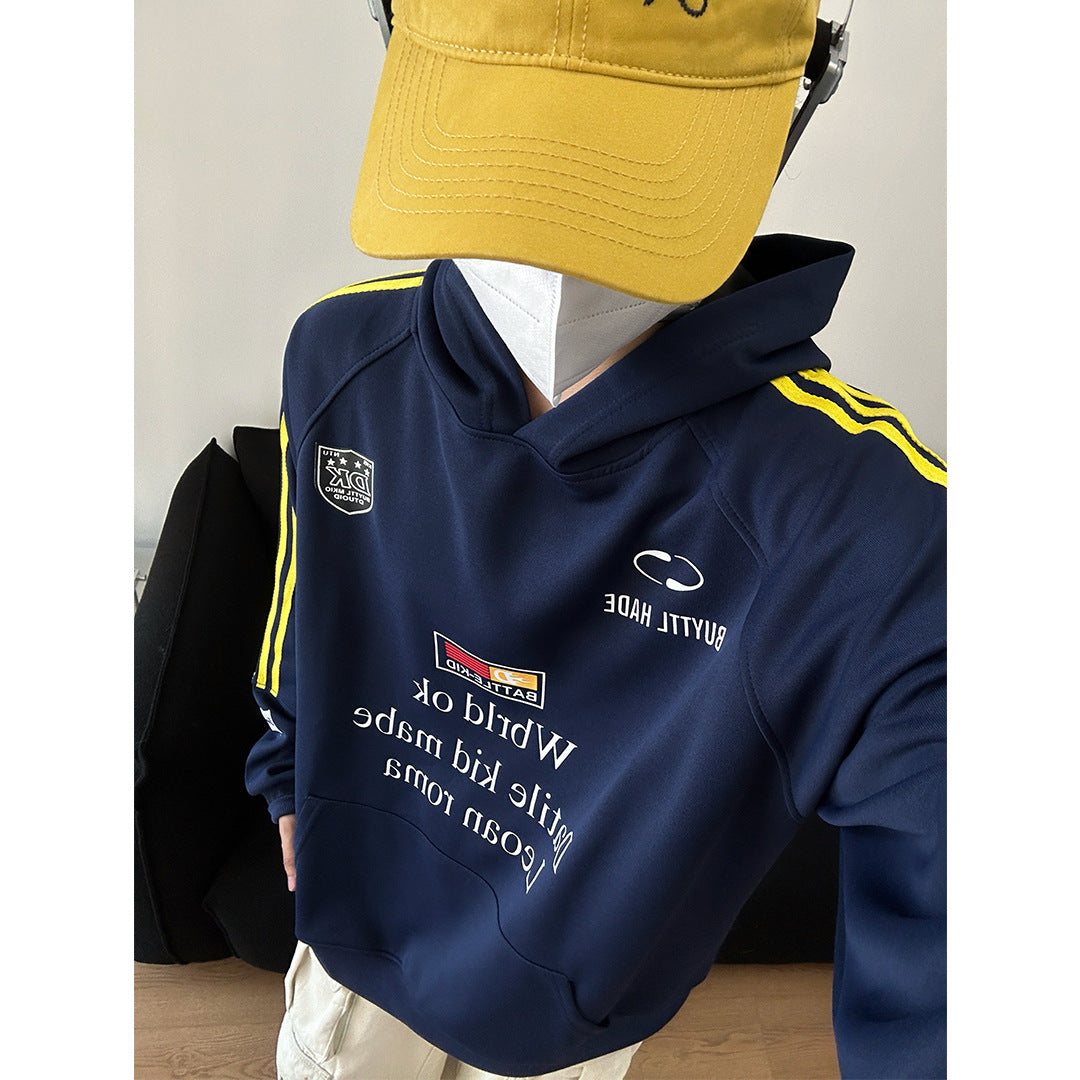 Unisex Urbaner Kapuzenpullover mit kreativen Grafiken Echoarchiv