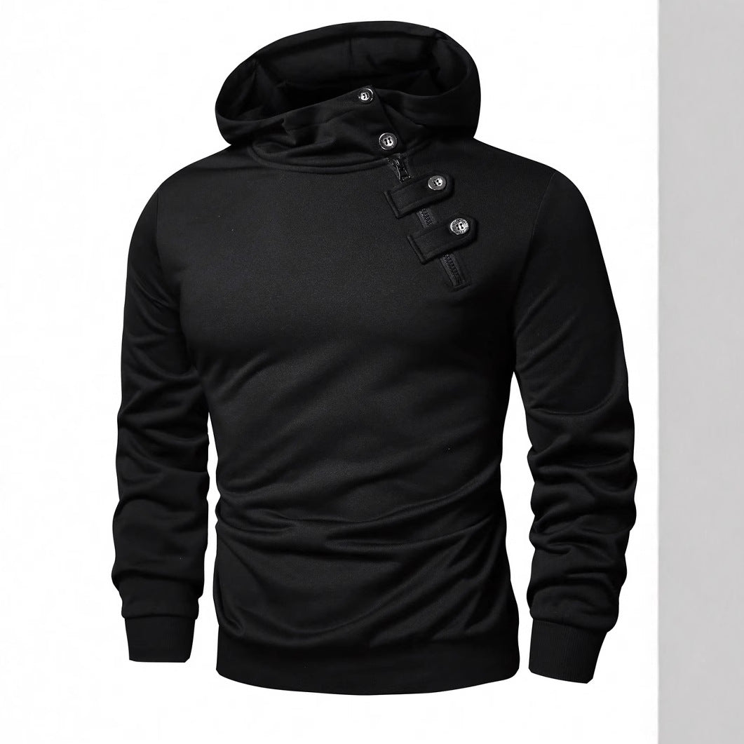 Herren Hoodie mit innovativem Kragen und praktischer Taschenlösung Echoarchiv