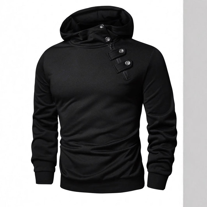 Herren Hoodie mit innovativem Kragen und praktischer Taschenlösung Echoarchiv