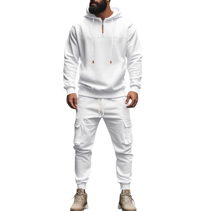 Herren nan Cargo-Jogginganzug mit Halbzip-Kapuzenpullover und tapered Cargohose Echo Archiv