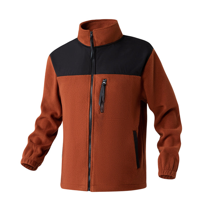 Herren Fleecejacke mit verstärktem Schulterpaneel, Stehkragen und Brustreißverschluss Echo Archiv