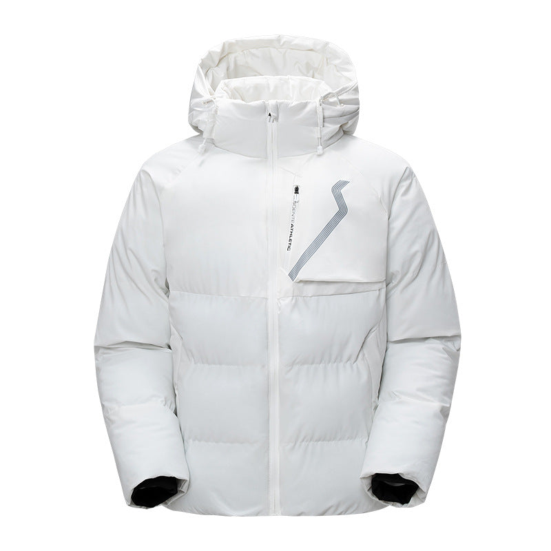 Herren Technische Daunenjacke mit isolierender Kapuze und hochfunktionalen Taschen Echoarchiv