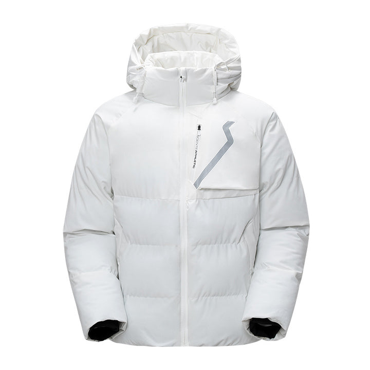 Herren Technische Daunenjacke mit isolierender Kapuze und hochfunktionalen Taschen Echoarchiv