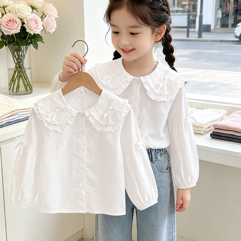 Mädchen Bluse mit Rüschendesign und niedlichem Kragen Echo Archiv