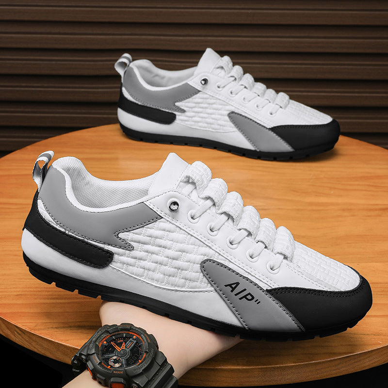 Herren Gewebter Low-Top Sneaker mit leichter Profilsohle und Panel-Details Echoarhiv