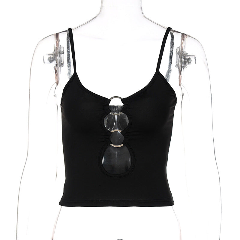 Damen Crop-Top mit dekorativen Cut-Outs Echo Archiv