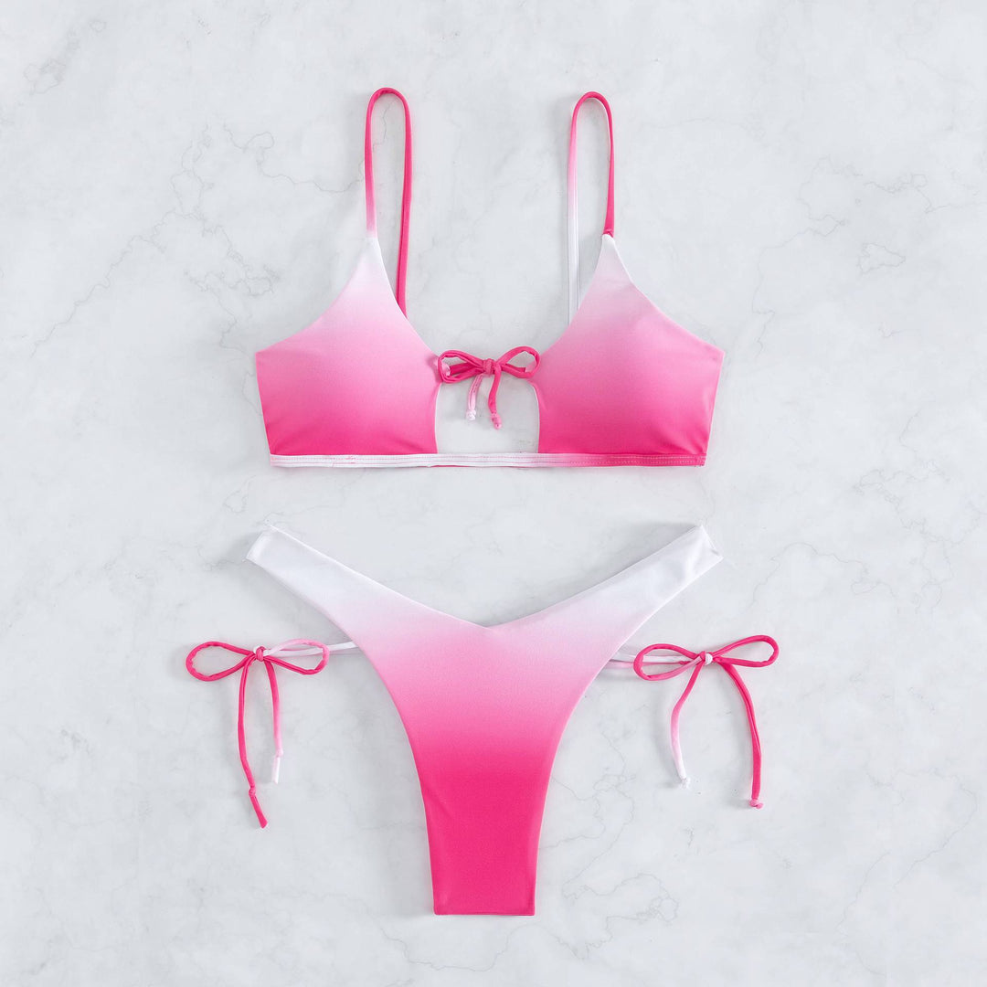 Damen Triangel-Bikini mit geflochtenen Trägern und verstellbarem Schnitt Echo Archiv