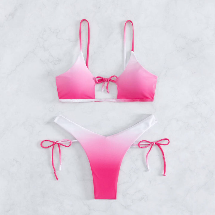 Damen Triangel-Bikini mit geflochtenen Trägern und verstellbarem Schnitt Echo Archiv