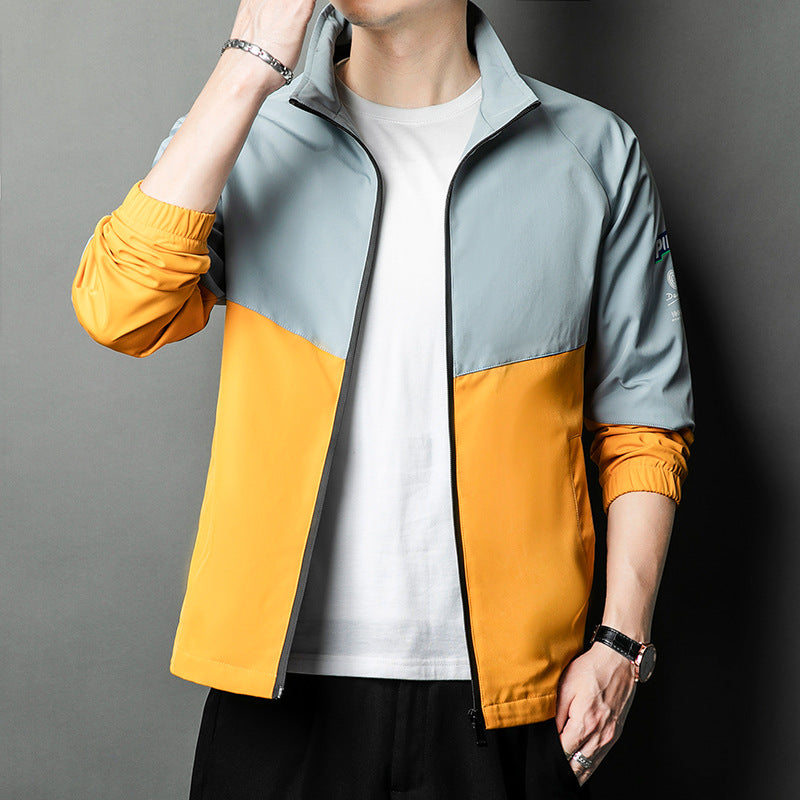 Herren sportliche Übergangsjacke mit elastischen Bündchen und reflektierenden Details Echoarchiv