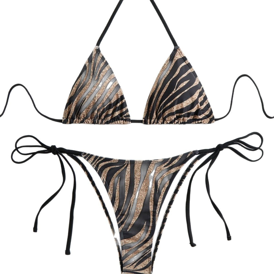 Damen Triangel-Bikini mit elegantem Zebra-Print Echo Archiv
