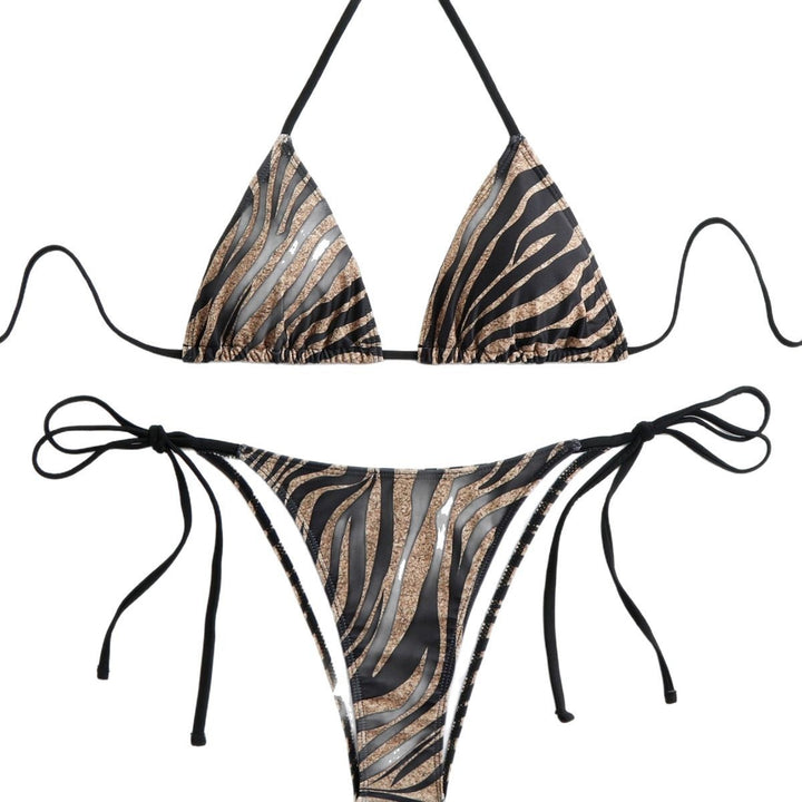 Damen Triangel-Bikini mit elegantem Zebra-Print Echo Archiv