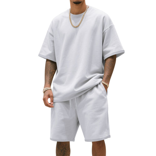 Herren Freizeit-T-Shirt und Shorts-Set aus atmungsaktivem Material Echoarchiv