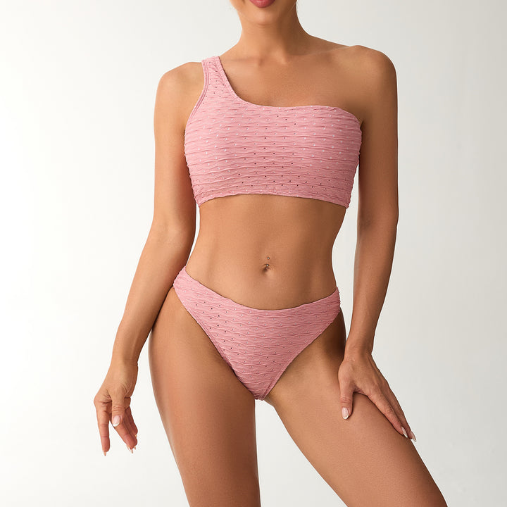 Damen Einseitiger Bikini mit strukturierter Oberfläche Echo Archiv