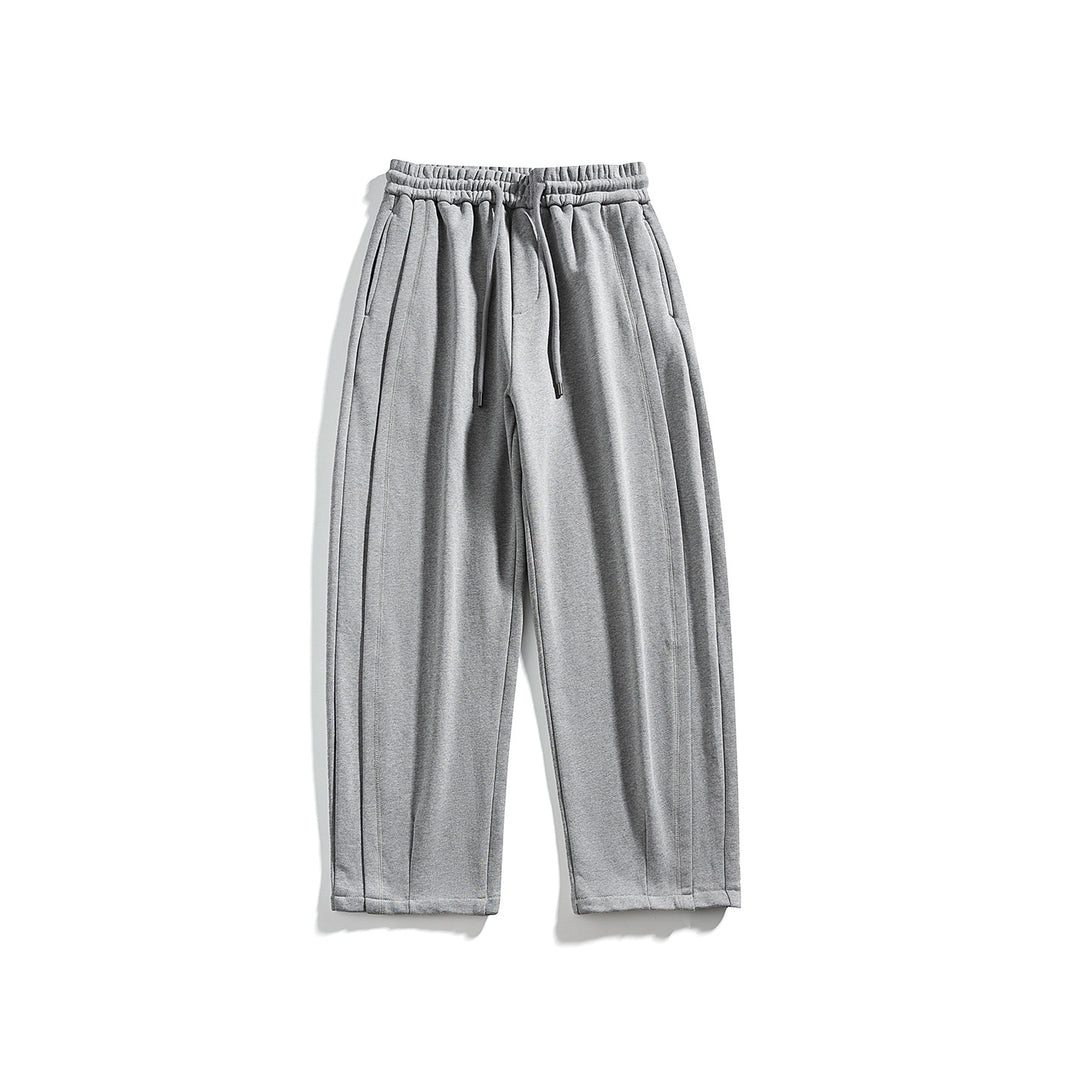 Herren Lässige Jersey-Hose mit Kordelzug, geradem Bein und dekorativen Steppnähten Echo Archiv
