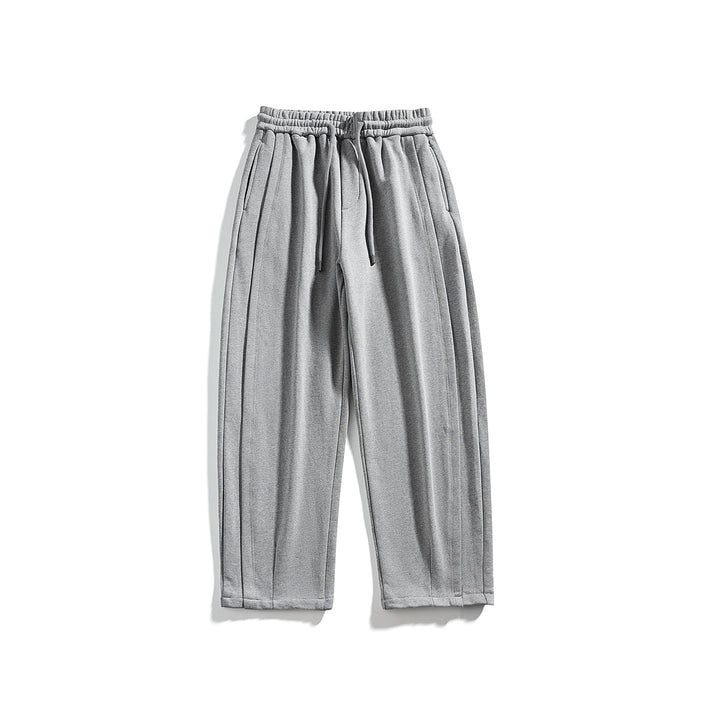 Herren Lässige Jersey-Hose mit Kordelzug, geradem Bein und dekorativen Steppnähten Echo Archiv