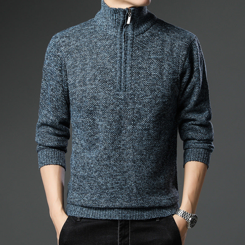 Herren modischer Pullover mit halb hochschließendem Reißverschluss und strukturiertem Design Echoarchiv