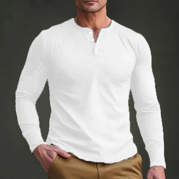 Herren langärmliges Henley T-Shirt Echoarchiv