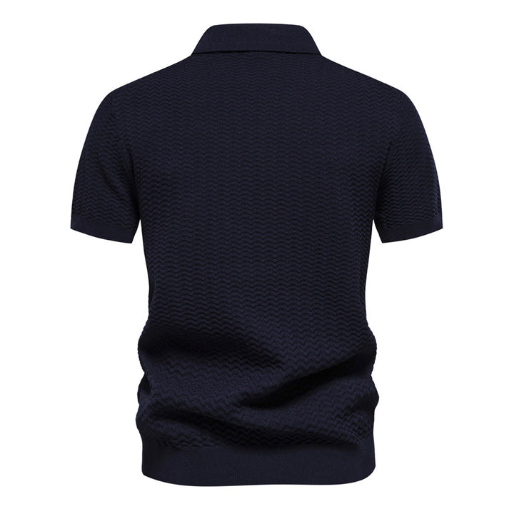 Herren Polo-Shirt mit modernen Strukturmustern Echoarchiv
