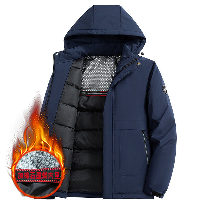 Herren Wasserabweisender Winterparka mit thermo-reflektierendem Steppfutter und Kapuze – Marzano