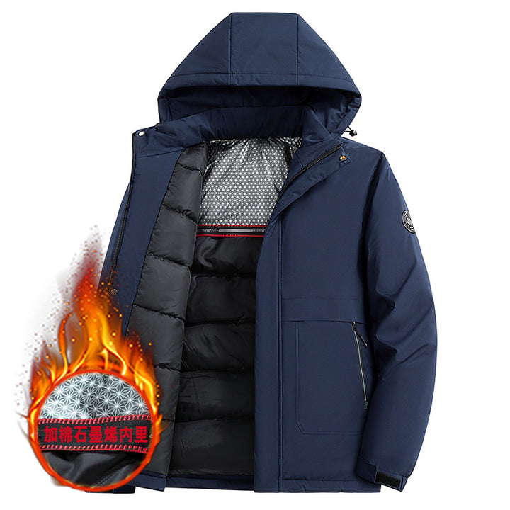 Herren Wasserabweisender Winterparka mit thermo-reflektierendem Steppfutter und Kapuze – Marzano