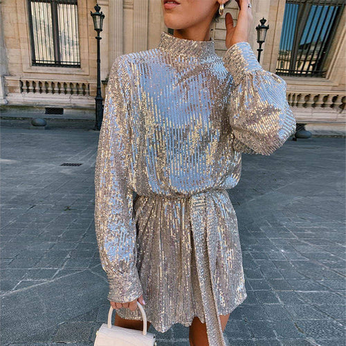 Damen Glitzerndes Cocktailkleid Echoarchiv