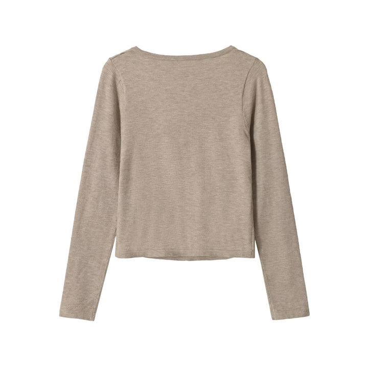 Damen Kurzcardigan aus Feinstrick mit V‑Ausschnitt, Knopfleiste und Spitzeneinsatz Echoarchiv