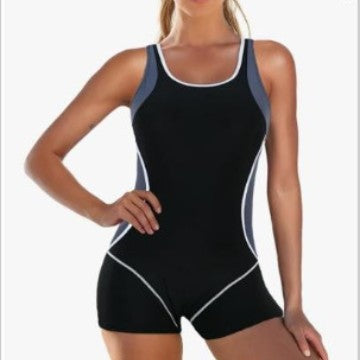Damen Sportlicher Schwimmanzug mit Shorty-Schnitt Echo Archiv