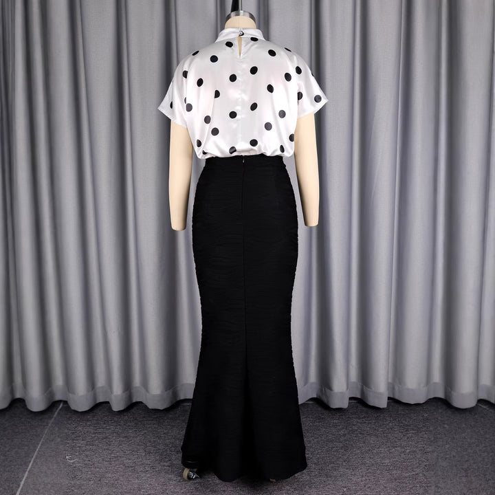 Damen eleganter und figurbetonter Maxirock mit wellenförmigen Texturen Echo Archiv