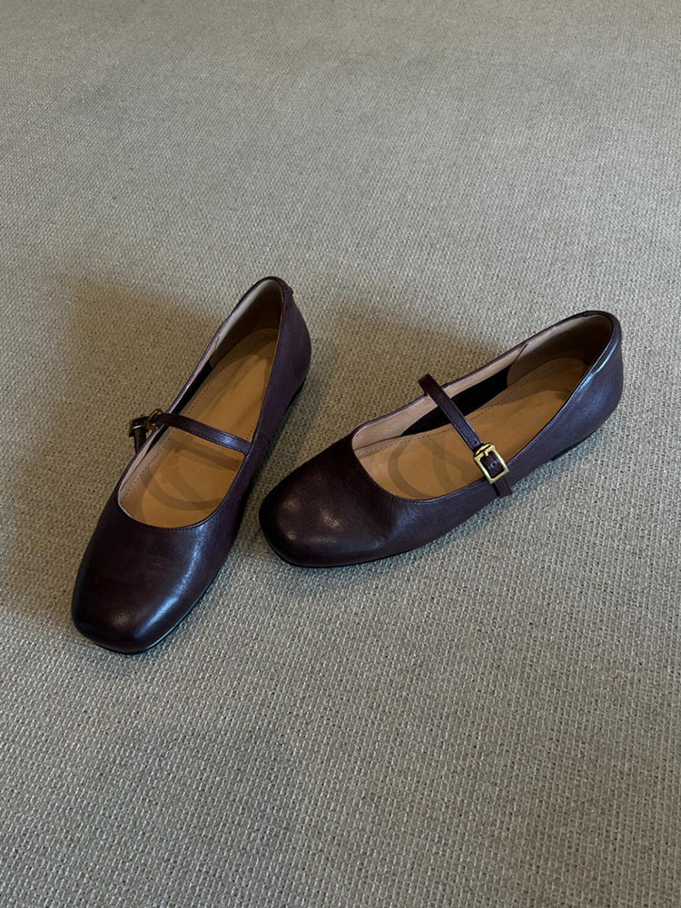 Damen elegante Mary Jane Ballerinas mit praktischer Schnallenverzierung Echoarchiv