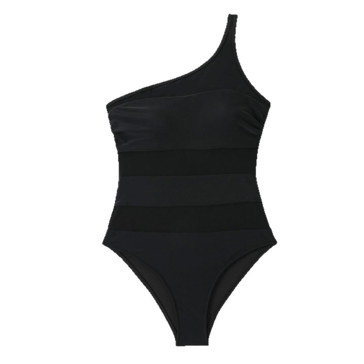 Damen Einseitiger Badeanzug mit transparenten Mesh-Einsätzen Echo Archiv