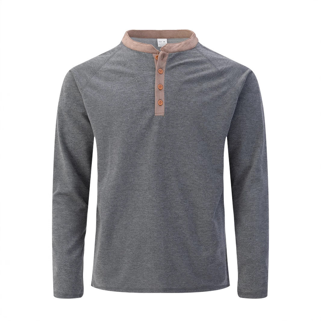 Herren Langarmshirt mit einzigartigem Knopfdesign Echoarchiv