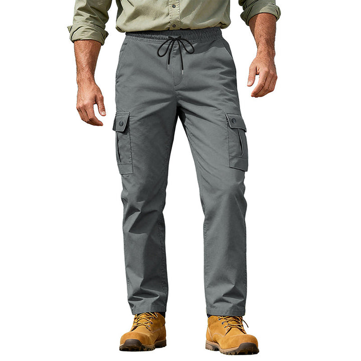 Herren nan robuste Freizeit-Cargohose mit elastischem Bund Tunnelzug und Mehrfachtaschen Echo Archiv