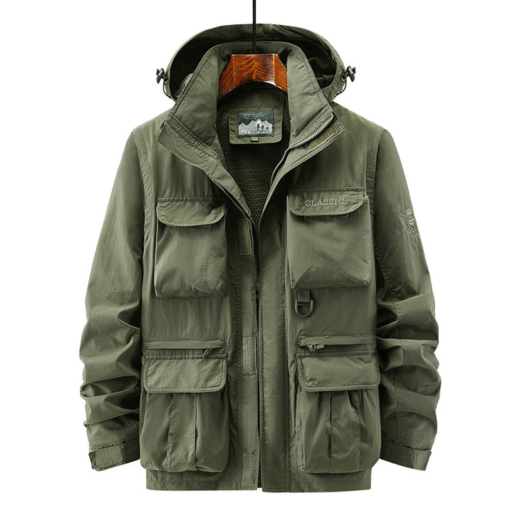 Herren Thermischer Kapuzen-Parka im Utility-Design mit Teddyfutter und Mehrfachtaschen Echoarchiv
