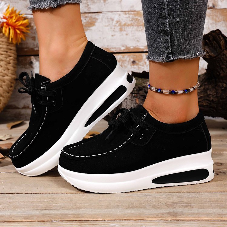Damen Keil-Sneaker im Mokassin-Stil mit dämpfender Luftkissen-Plateausohle Echo Archiv