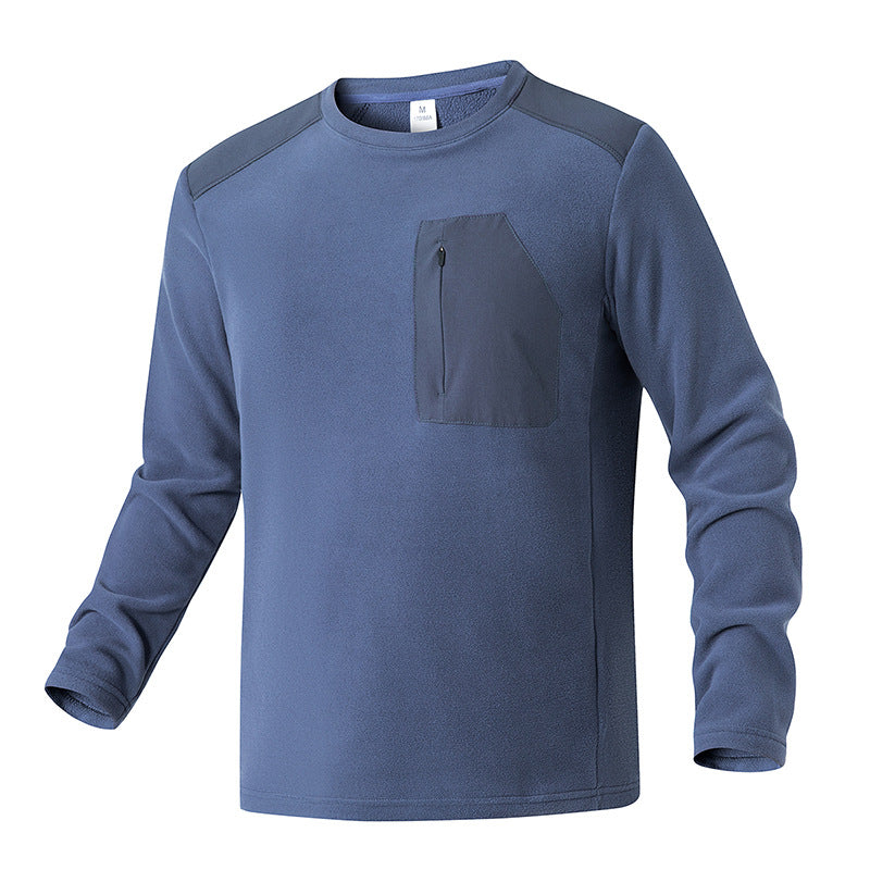 Herren Thermofleece-Pullover mit Brust-Reißverschluss und technischem Rundhalsausschnitt Echo Archiv