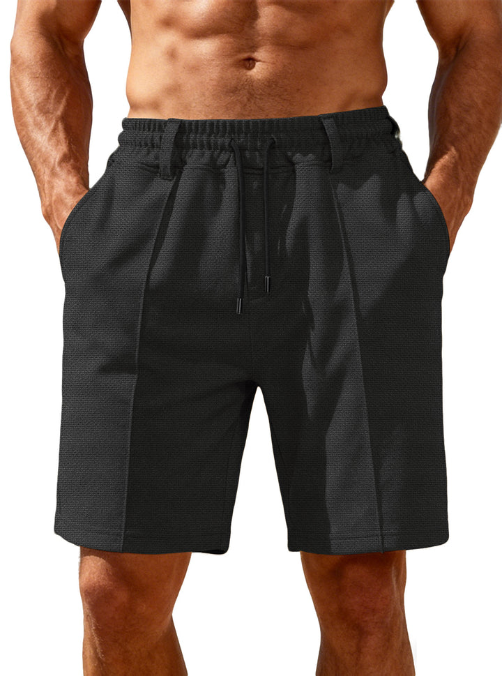 Herren nan Chino-inspirierte Relax-Shorts mit Bundfalten elastischem Tunnelzug und Eingrifftaschen Echo Archiv