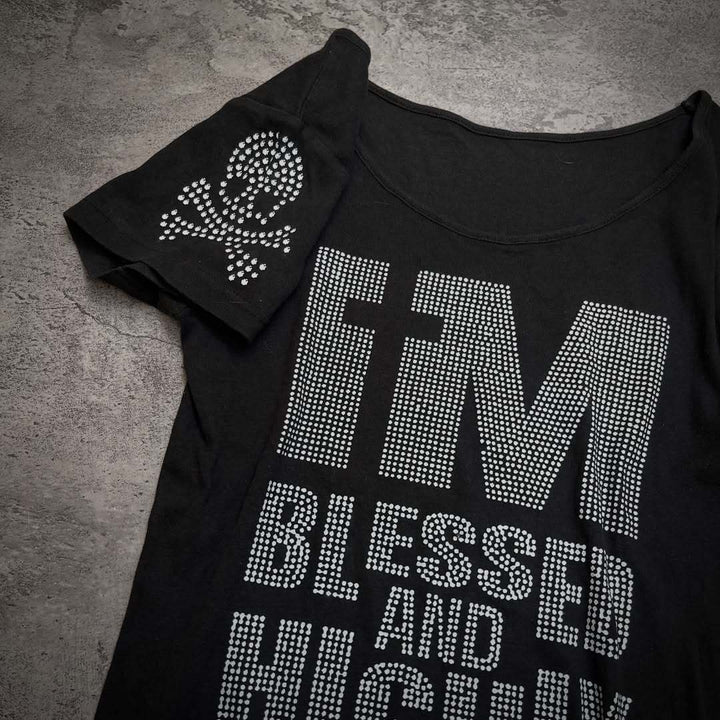 Damen Trendiges T-Shirt mit funkelnden Strassdetails Echo Archiv
