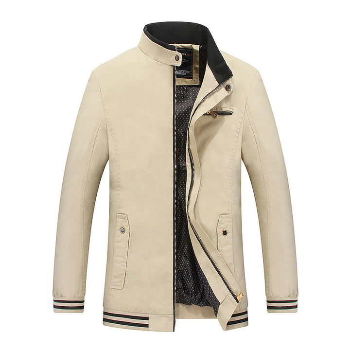 Herren sportliche Übergangsjacke mit Kinnschutz und praktischen Taschen Echoarchiv