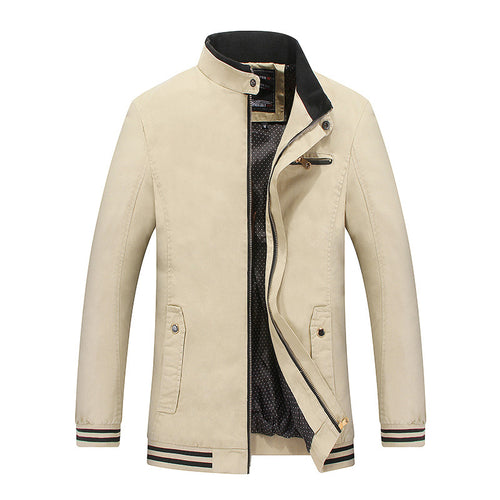 Herren sportliche Übergangsjacke mit Kinnschutz und praktischen Taschen Echoarchiv