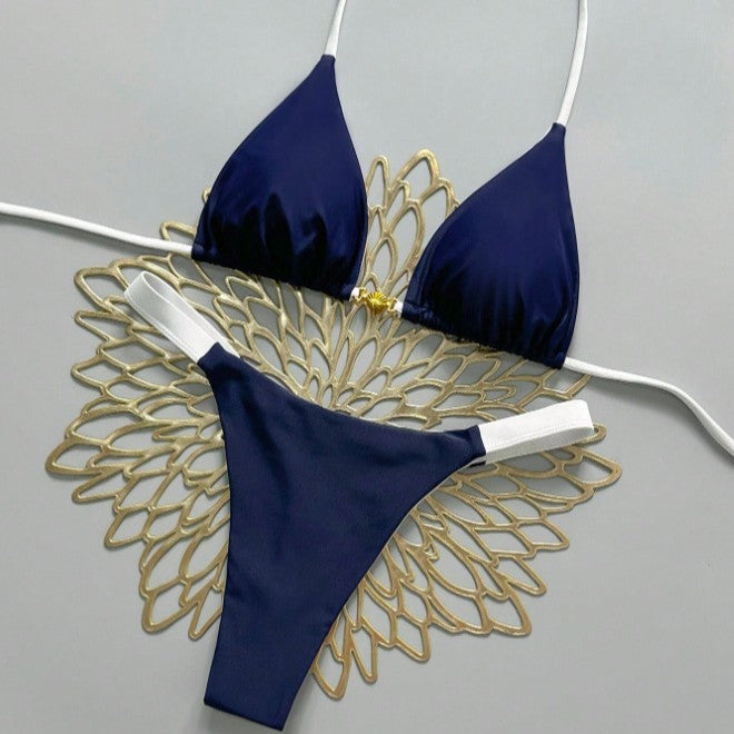Damen Triangel-Bikini mit modischen Kontrastdetails Echo Archiv
