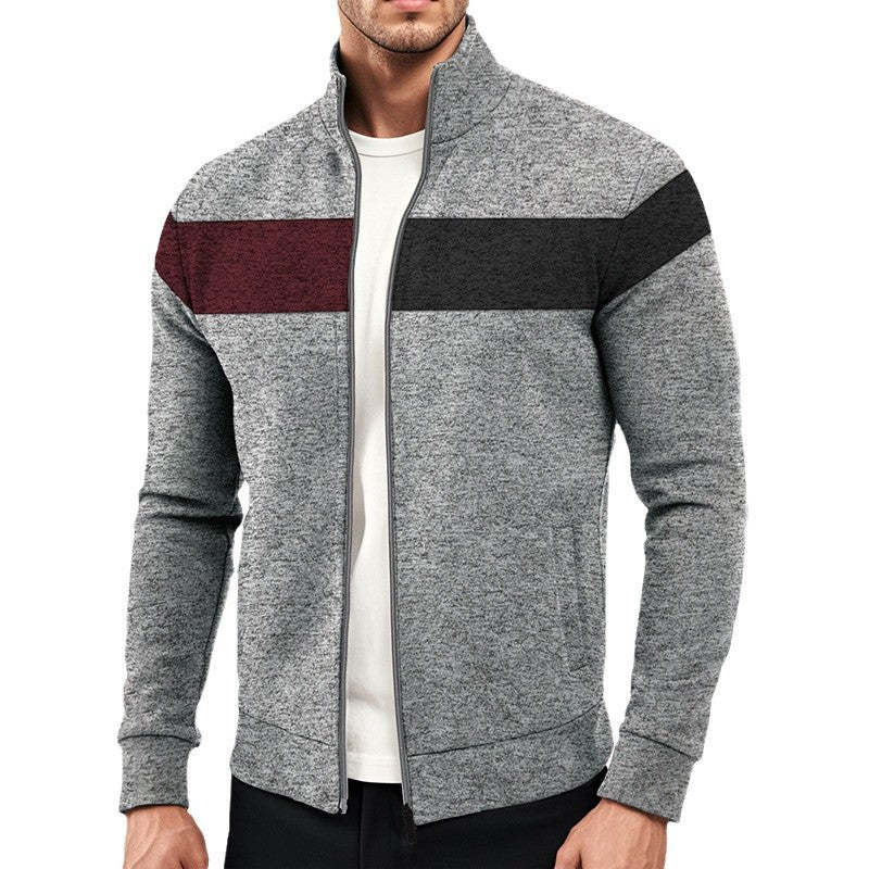 Herren sportliche Freizeitjacke mit edler Farbblockierung Echoarchiv