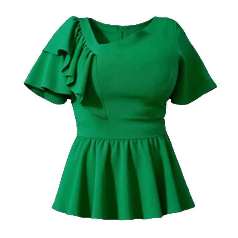 Damen Elegant geschnittene Bluse mit voluminösen Rüschendetails Echo Archiv