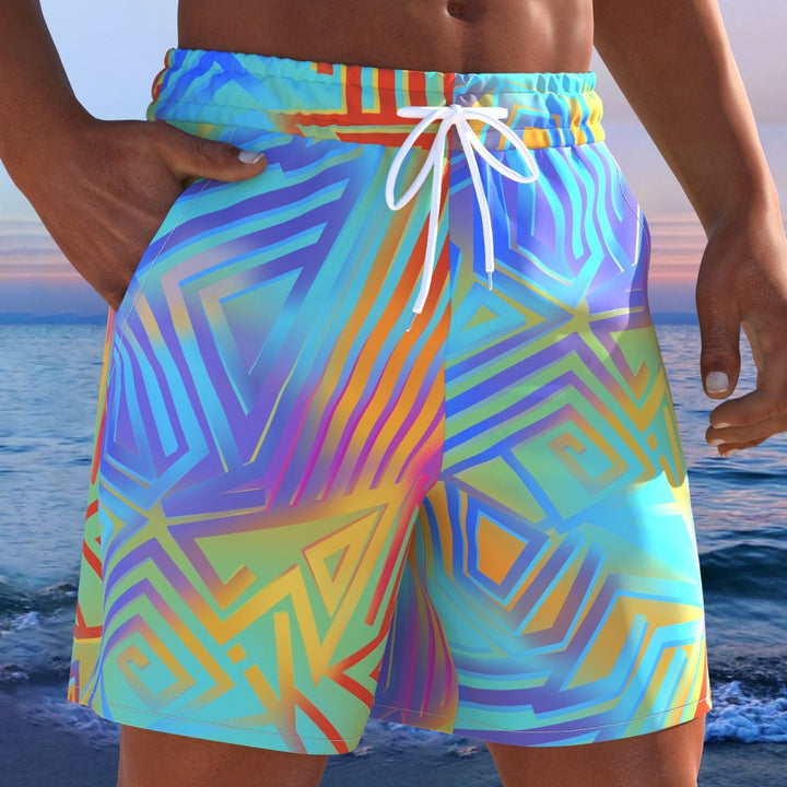 Herren Badeshorts mit animalischem Muster und elastischem Bund Echo Archiv