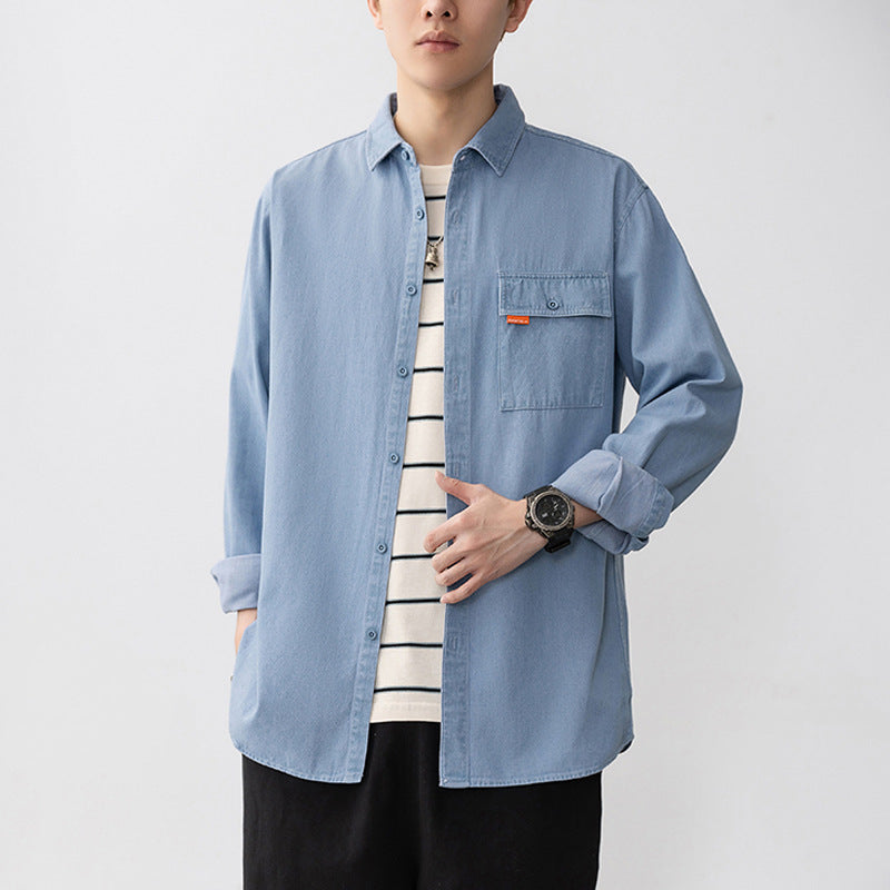 Herren Denim Overshirt mit aufgesetzter Brusttasche Echoarchiv