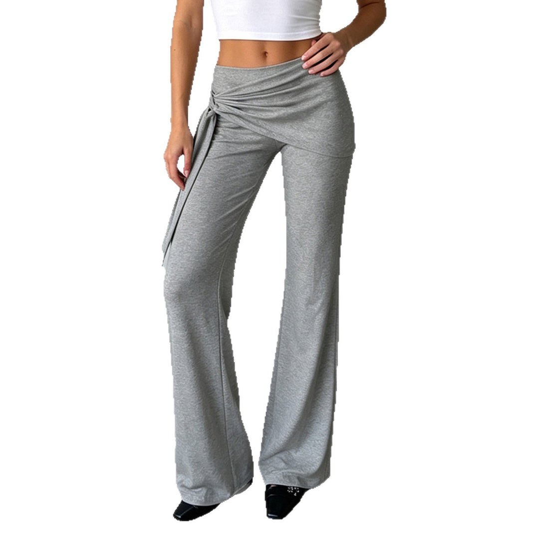 Damen Flair-Loungehose mit Wickelbund, Bindeschal und weitem Schlag Echo Archiv